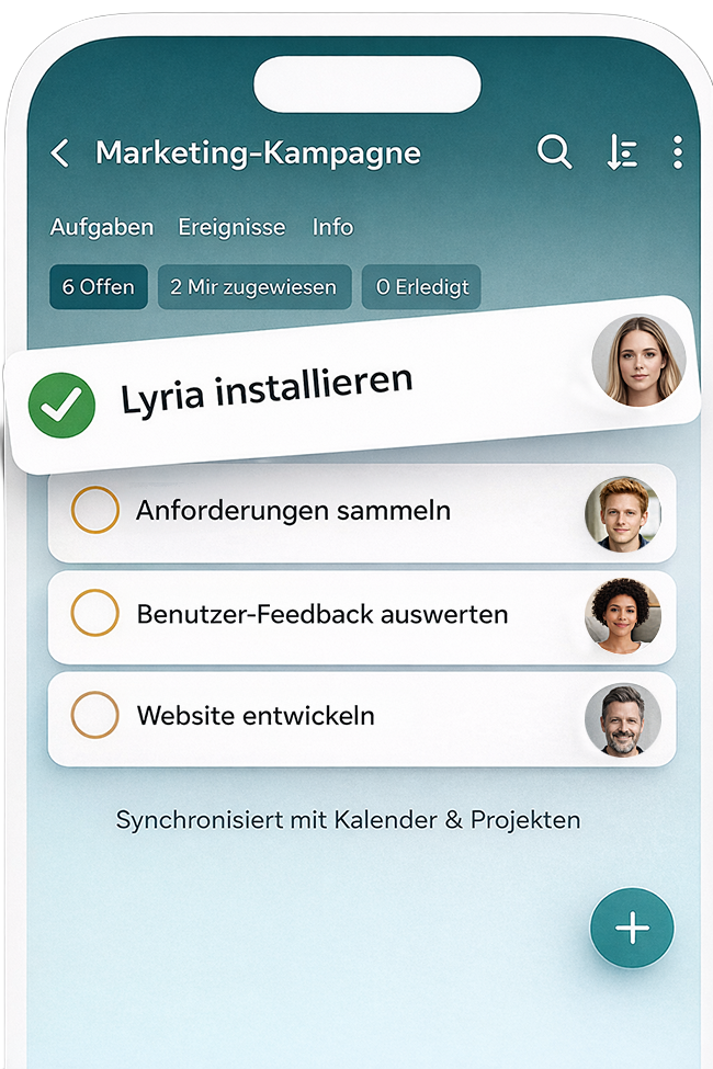 Lyria Projektmanagement Dashboard